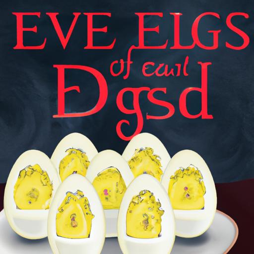 A plate of deviled eggs ready to be served