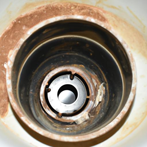 A damaged tub drain showing signs of wear and tear.
